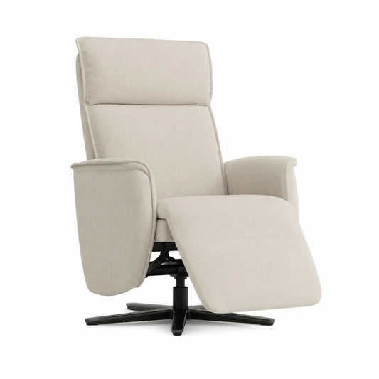 Relaxsessel mit Liegefunktion 76 x 91-160 x 104 cm Polyester Creme