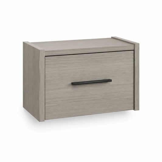 Nachttisch mit Schublade rechteckig Spanplatte Eiche Grau 50 x 40 x 40 cm